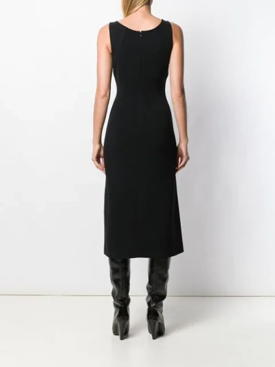 Dsquared2 Sleeveless Midi Dress In Black