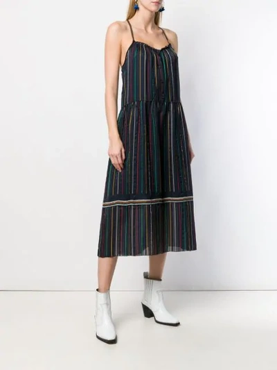 Shop Rag & Bone Austin Striped Midi Dress In Blue