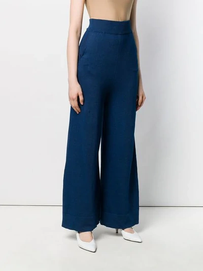 Shop Antonio Marras Wide Leg Trousers In Blue