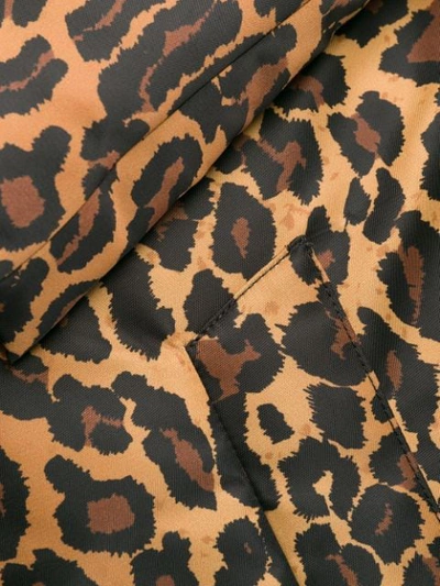 Shop Miu Miu Leopard Print Coat In Neutrals