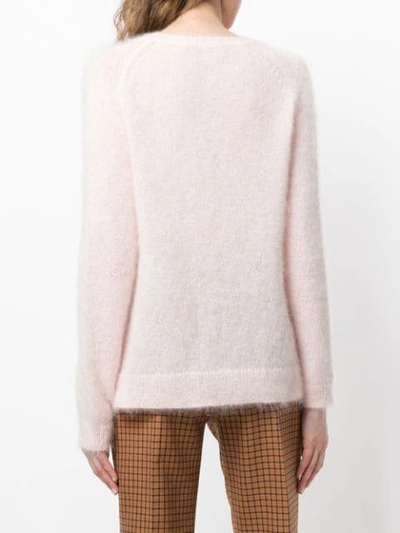 Shop Luisa Cerano Long-sleeve Fitted Sweater - Pink