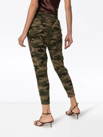 Shop Nili Lotan Nolan Camouflage Print Track Pants In Brown