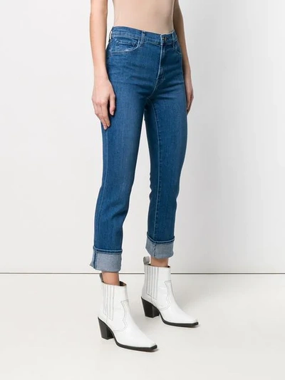 Shop J Brand Cropped Slim-fit Jeans In Blue