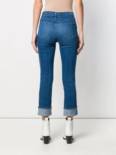 Shop J Brand Cropped Slim-fit Jeans In Blue