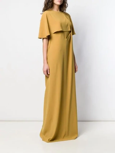 Shop Chalayan Long Cape Dress In Gold