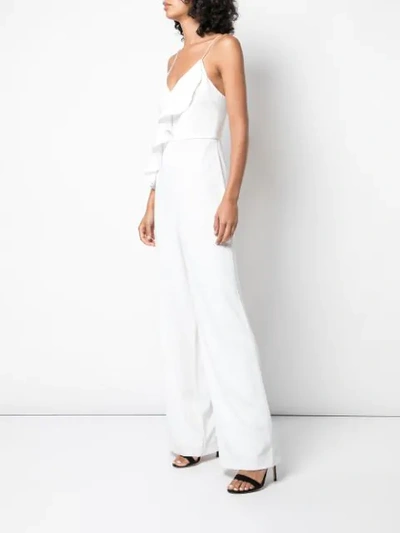 Shop Alice And Olivia Keeva Ruffled Jumpsuit In White