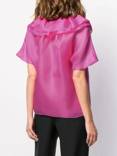 LANVIN RUFFLED T-SHIRT - 粉色