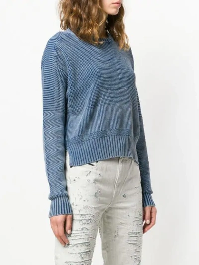 Shop Diesel Black Gold Boxy Pullover In Military In Blue