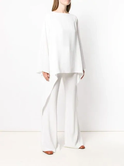 Alberta Ferretti Long-sleeve Oversized Top In White