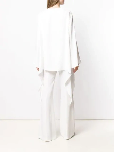 Alberta Ferretti Long-sleeve Oversized Top In White