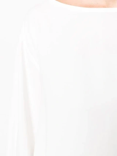 Alberta Ferretti Long-sleeve Oversized Top In White