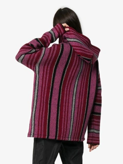 Shop Adaptation Baja Stripe Cashmere Hoodie In Multicoloured