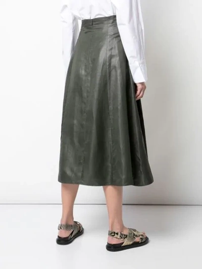 Shop Partow Mid-length Skirt In Green