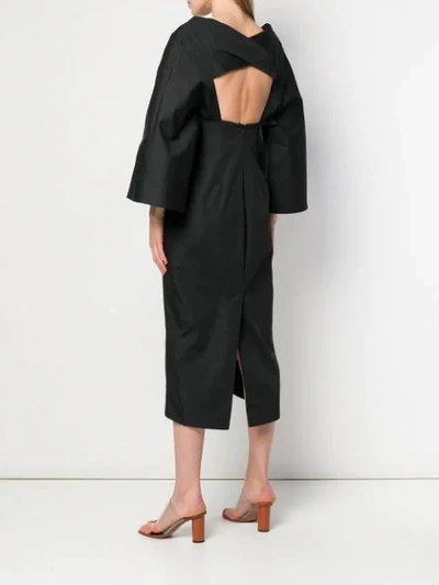 A.W.A.K.E. MODE V-NECK SHIRT DRESS - 黑色
