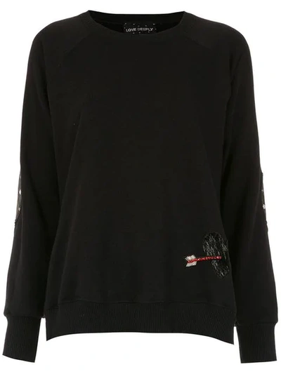 Shop Andrea Bogosian Appliqué Sweatshirt In Black