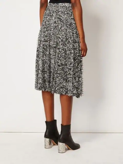 Shop Anrealage Pixelated Print Midi Skirt In Grey