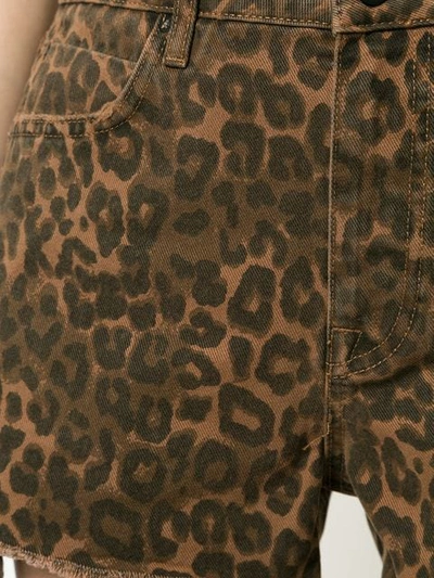 Shop Alexander Wang T Leopard Print Shorts In Tan Leopard