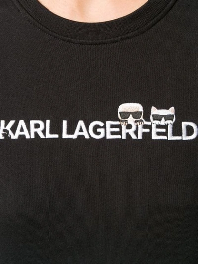 Shop Karl Lagerfeld Ikonik & Logo Sweatshirt In Black