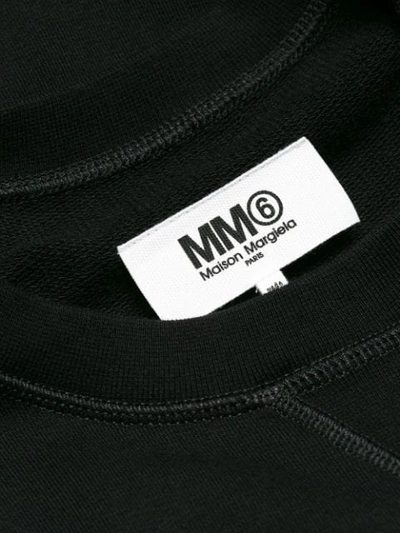 Shop Mm6 Maison Margiela Fringed Sweat Tank Dress In Black