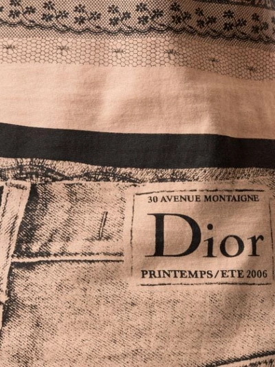 Pre-owned Dior 1990s  Lace Print T-shirt In Brown