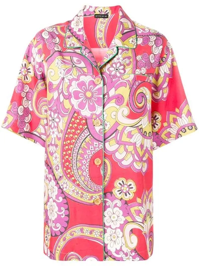 ETRO FLORAL PAISLEY PRINT SHIRT - 红色