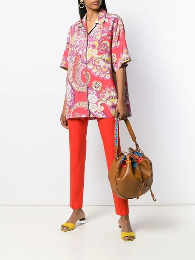 ETRO FLORAL PAISLEY PRINT SHIRT - 红色