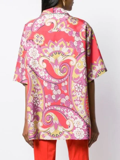 Shop Etro Floral Paisley Print Shirt In Red