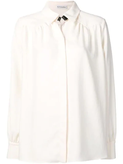 Shop Altuzarra Tamar Choker Shirt In White