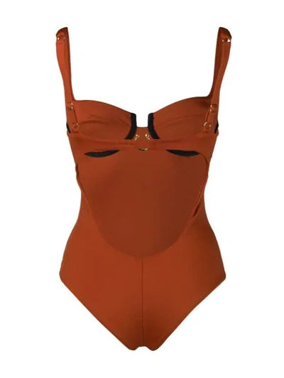 Shop Reina Olga Bardot Swimsuit - Orange