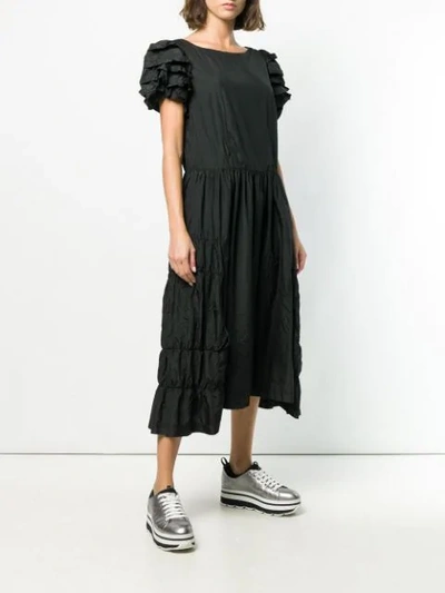 Shop Comme Des Garçons Comme Des Garçons Ruffle Sleeves Dress - Black