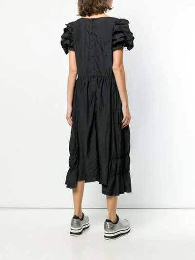 Shop Comme Des Garçons Comme Des Garçons Ruffle Sleeves Dress - Black