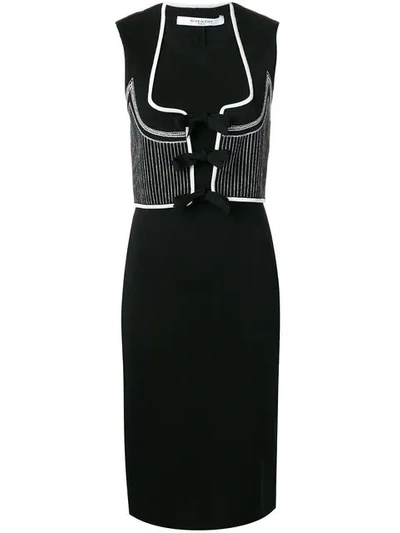 Pre-owned Givenchy 2000's Sleeveless Fitted Dress In Black