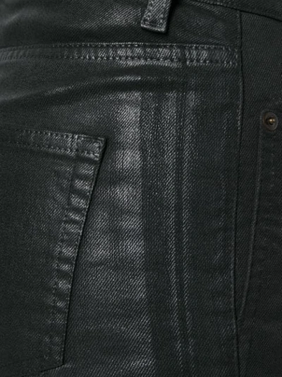 SAINT LAURENT 紧身弹性棉质牛仔裤 - 黑色