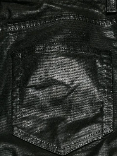 SAINT LAURENT 紧身弹性棉质牛仔裤 - 黑色
