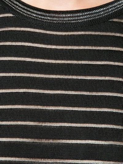 Shop Balmain Metallic Stripe Maxi Dress In Black