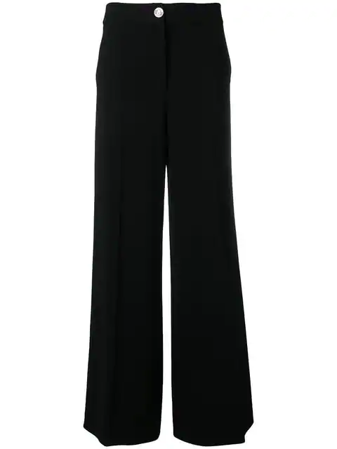 Boutique Moschino Wide-leg Trousers - Black | ModeSens