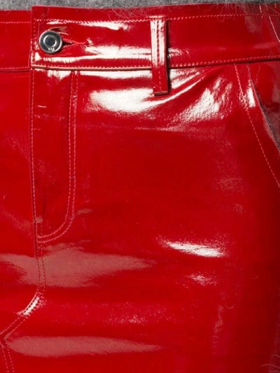 Rta Short Varnished Skirt In Red