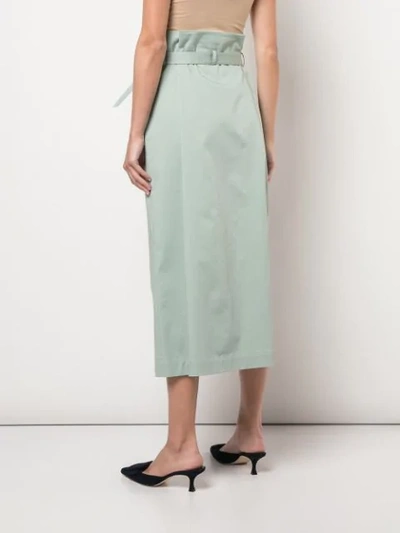 Shop Rochas Oenothera Skirt In Green