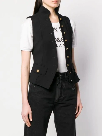Pre-owned Dolce & Gabbana 1990's Fitted Vest In Black