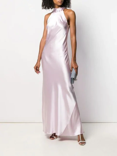 Shop Galvan Halter Neck Gown - Pink