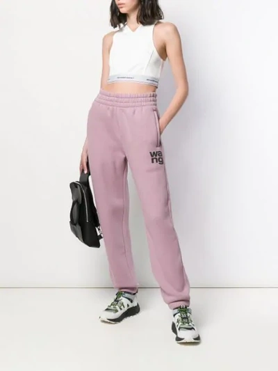Shop Alexander Wang T Wash + Go Dense Track Pants In Purple