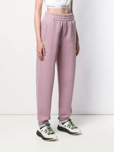 Shop Alexander Wang T Wash + Go Dense Track Pants In Purple