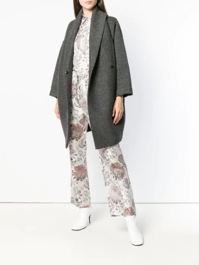 Shop Reality Studio Oversized Coat - Grey