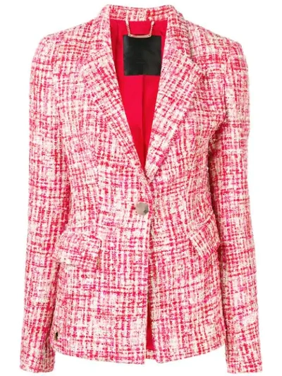 Shop Philipp Plein Tweed Jacket In Red