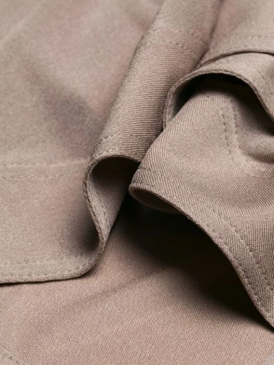 Shop Chloé Draped Midi Skirt In Grey