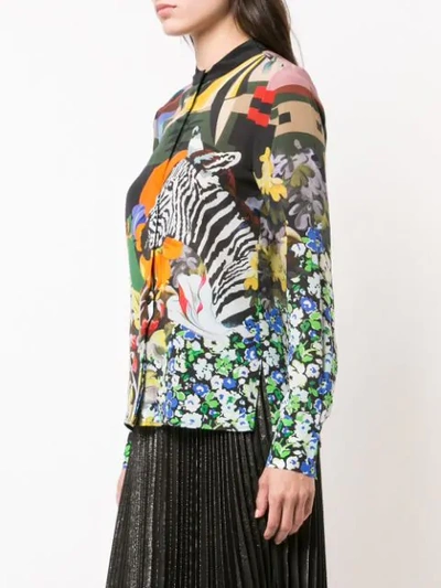 Shop Mary Katrantzou Bluse Mit Zebra-print In Multicolour
