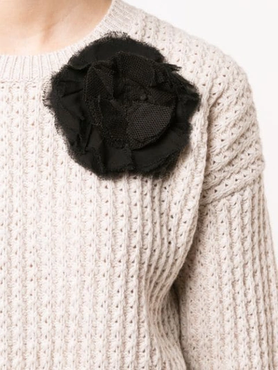 Shop Brock Collection Kaori Marled Sweater In Neutrals