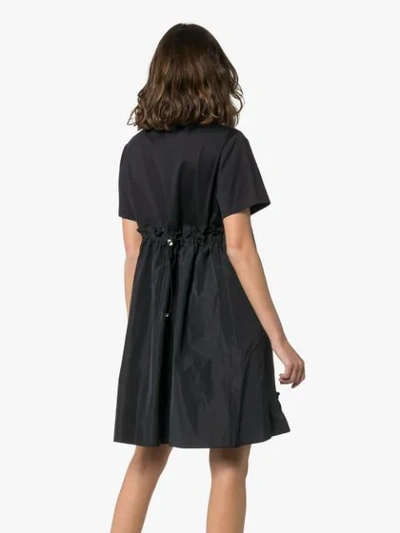 Shop Moncler Ruffle Detail Dress In Black