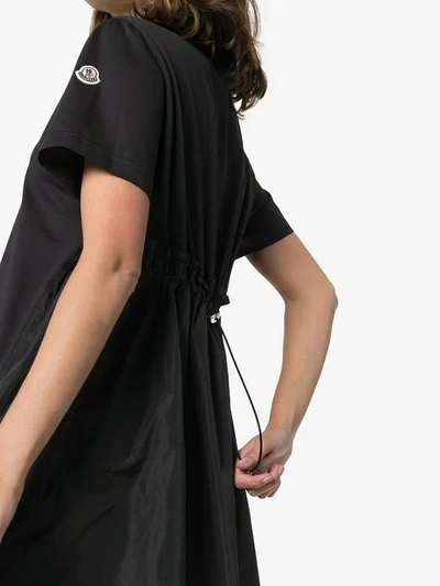 Shop Moncler Ruffle Detail Dress In Black