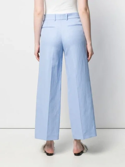 Shop Joseph Wide-leg Trousers In Blue